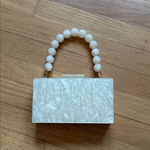 a new day Pearl White Wristlet Clutch